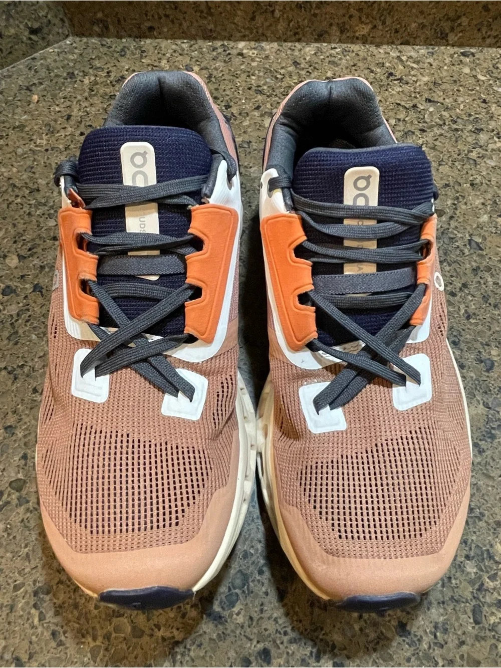 ❤️‍🔥 On Running Cloudstratus 2 Womens Athletic Shoe Cork Fawn Navy Sz 7 Workout